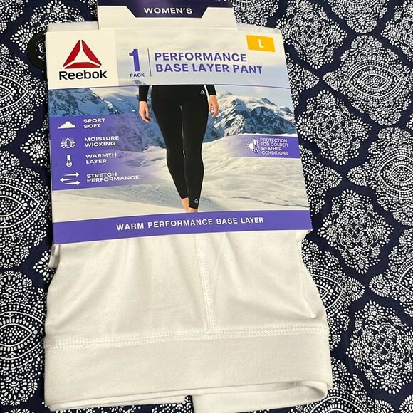 Reebok Other - Reebok Women's L white performance base layer pant